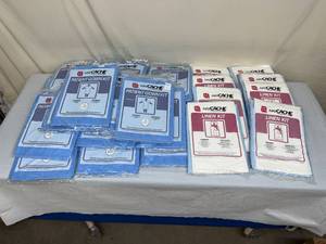 MSRP $400  Lot of 24 NEW MasCache Adult Patient Gown Kit With Slippers and 8 New Linen Kits