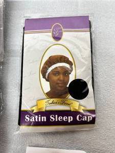 Lot of 65 NEW Toshicas Finest TF030 Satin Sleep Caps - Colors Black &amp White
