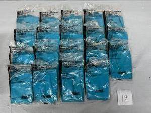 MSRP $250  Lot of 19 NEW Ansell 5789017 1-Pair LatexNitrile Blend Flock-Lined Style 700 Chlorinated Utility Gloves - Size Large