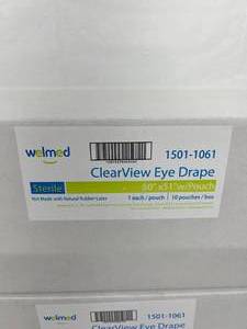 2 Cases (10 each per case) NEW Welmed 1501-1061 50 x 51 ClearView Sterile Eye Drapes with Pouch