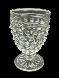 lot 27 image: Neat Vintage Glass Hobnail DrinkingWine Glasses (3.5 Tall) in Good Condition