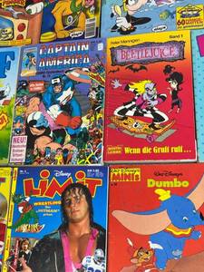 lot 36 image: Vintage Childrens German Comic Books including Alf, Captain America, Mickey Mouse, and More