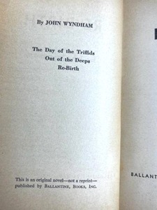 lot 100 image: RARE 1955 First Edition RE-BIRTH Science Fiction Novel by John Wyndham