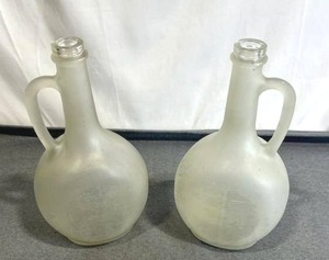 lot 117 image: Vintage Smoked Glass Wine DecantersBottles (1.5 Liters)