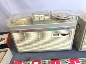 lot 122 image: Neat Vintage Electronics Lot including Philips All Transistor Reel to Reel Player and More