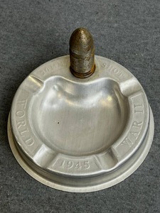 lot 147 image: Vintage WW2 1945 20mm Shot Aluminum Trench Art Ashtray, Horseshoes, and More