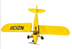 lot 154 image: Vintage Balsa Wood RC Model Airplane (72 Wingspan) with Gas Engine (Marked with 23)