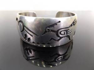 .925 Sterling Silver Navajo Custom Open Cuff Bracelet
