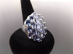 NEW .925 Sterling Silver Topaz Crystal Ring Size 8