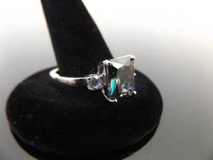 NEW .925 Sterling Silver Mystic Quartz Ring Size 10.25