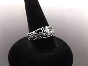 NEW .925 Sterling Silver Designed Rose Flower Ring Size 6