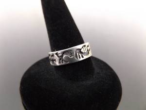 .925 Sterling Silver Kokopelli Band Ring Size 6