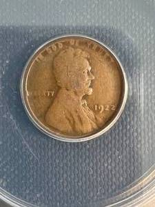 1922 NO D US WHEAT CENT ANACS F15