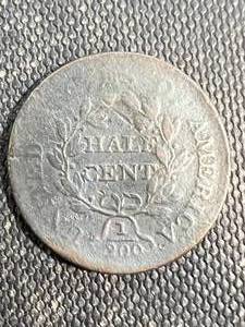 1804 US DRAPED BUST HALF CENT