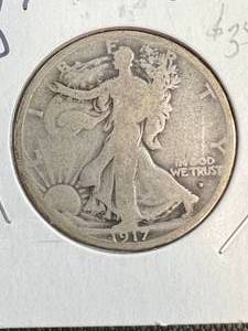 1917-D US WALKING LIBERTY HALF DOLLAR