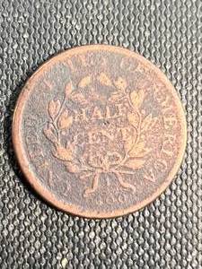 1807 US DRAPED BUST HALF CENT