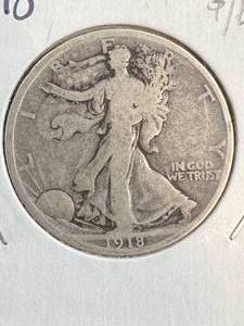 1918 US WALKING LIBERTY HALF DOLLAR