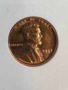 1953 US PROOF WHEAT CENT ANACS PF67 RED