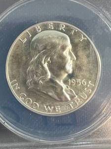 1956 US PROOF FRANKLIN HALF DOLLAR ANACS PF66