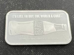 1 TROY OZ .999 FINE SILVER COCA COLA BAR