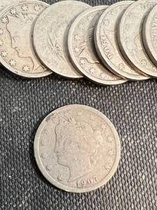 GROUP OF 10 US LIBERTY NICKELS