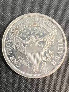 1 TROY OZ .999 FINE SILVER LIBERTY ROUND