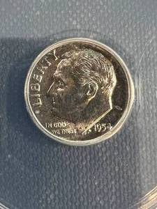 1954 PROOF US ROOSEVELT DIME ANACS PF65