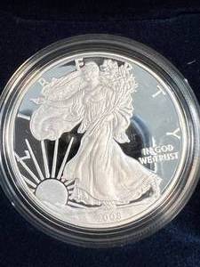 2008 PROOF AMERICAN SILVER EAGLE IN ORIGINAL MINT PACKAGING