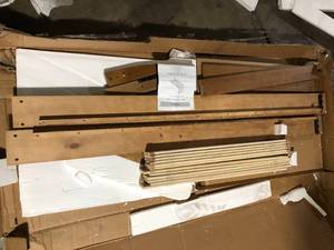 Fergus Chevron Slat Bed Twin Size Customer Returns See Pictures