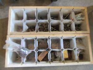 Large assortment of nails, screws a...