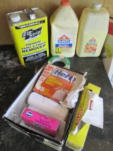 Carpenters wood glue, paint remover...