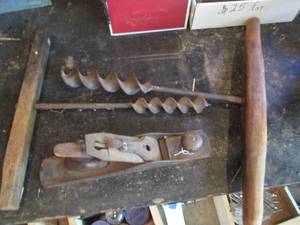 Vintage hand planer and boring tool...