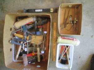 Large grouping of paint brushes, ro...