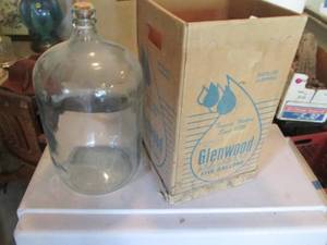 Vintage Glass 5-gallon carboy water...