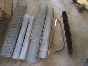 Misc rolls of replacement screen, w...
