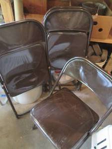 Set of (4) metal folding chairs...