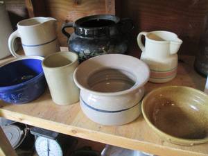 Vintage Pottery and stoneware pitch...