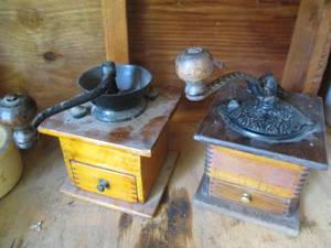 Pair of (2) Vintage Wood and Metal ...