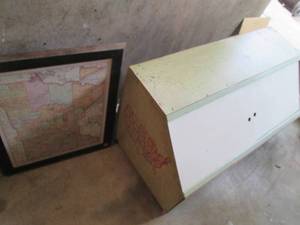 Vintage Wood Toybox and framed MN M...