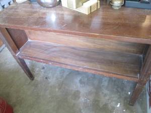 Vintage wood entry table with dual ...