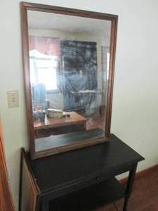Single drawer Wood Entry table with...