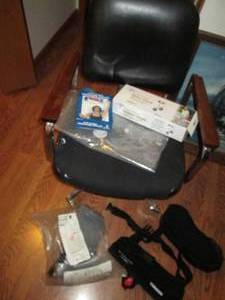 Padded rolling office chair...