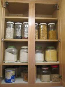 Cupboard content consisting of lidd...