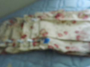 Heavy Canvas floral curtains and ta...