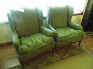 Pair of extra wide Olive green Micr...