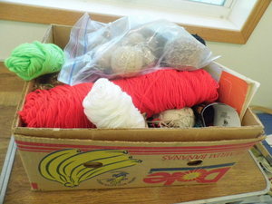 Box of Assorted yarns