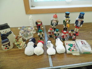 Misc Christmas nutcrackers and snow...