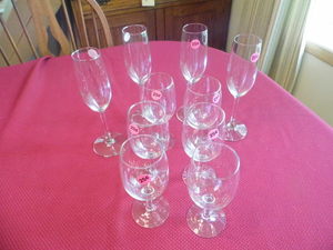 Glass stemware...