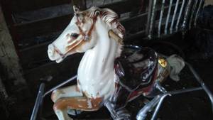 lot 219 image: Vintage Rocking Horse WSprings.