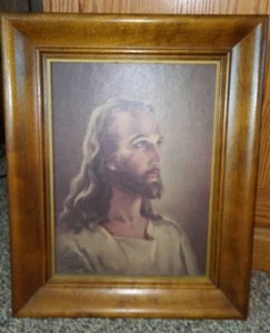 lot 65 image: Head of Christ Picture. 1941